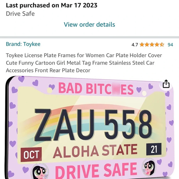 License plate cover *NWT* - Picture 4 of 6